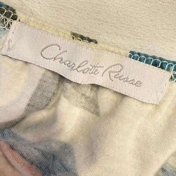 VTG Y2K Charlottee Russe medium turquoise dress floral lace coquette cottage USA - Picture 6 of 7